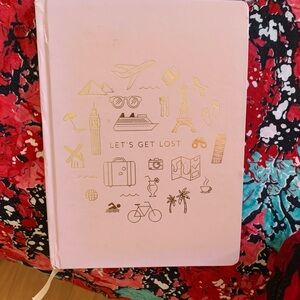 Pink “Let’s Get Lost” Travel Journal with Gold Foil Icons